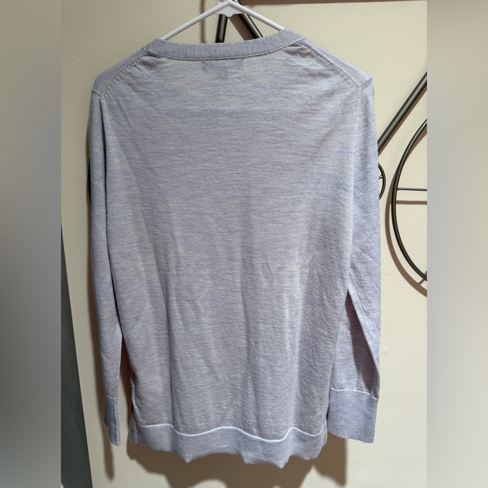 Banana Republic Light Blue 100% Merino Long Sleeve Top, Size M, Preppy - Picture 4 of 6